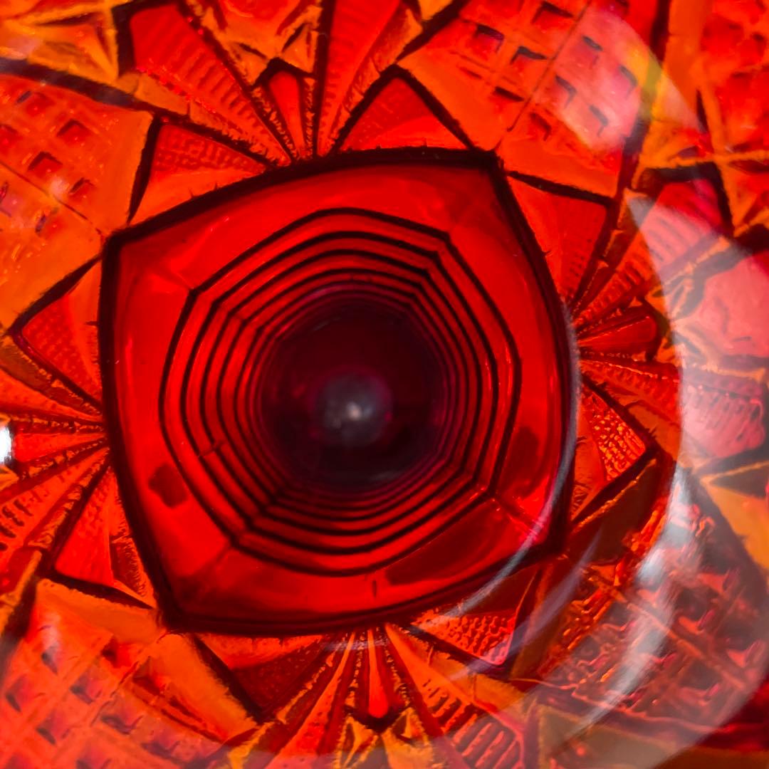 ヴィンテージ インディアナグラス カーニバルガラス ケーキスタンド