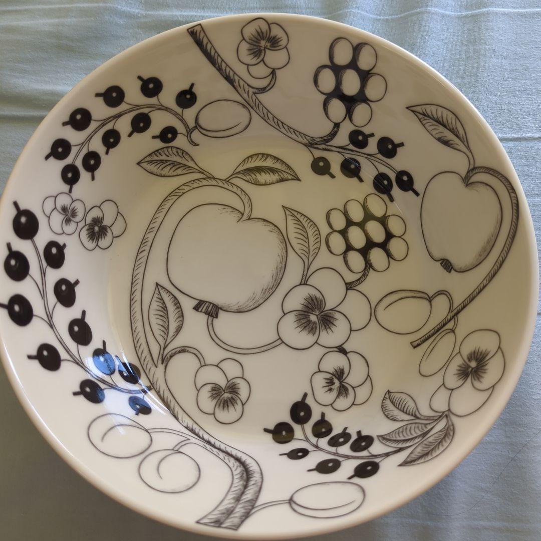 arabia アラビア　旧ロゴ　ブラック　パラティッシ　23cm 　ボウル　王冠