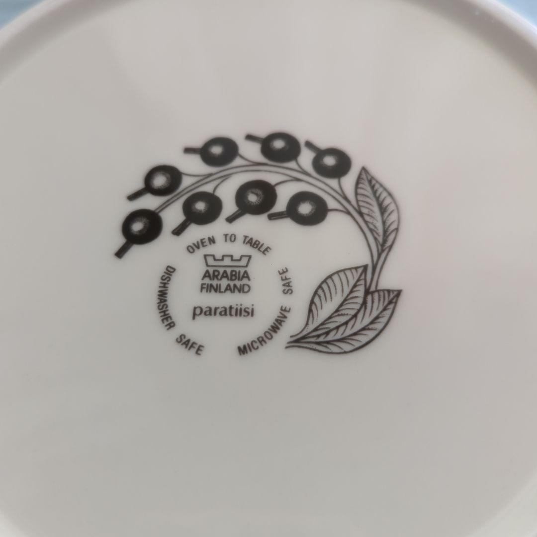 arabia アラビア　旧ロゴ　ブラック　パラティッシ　23cm 　ボウル　王冠