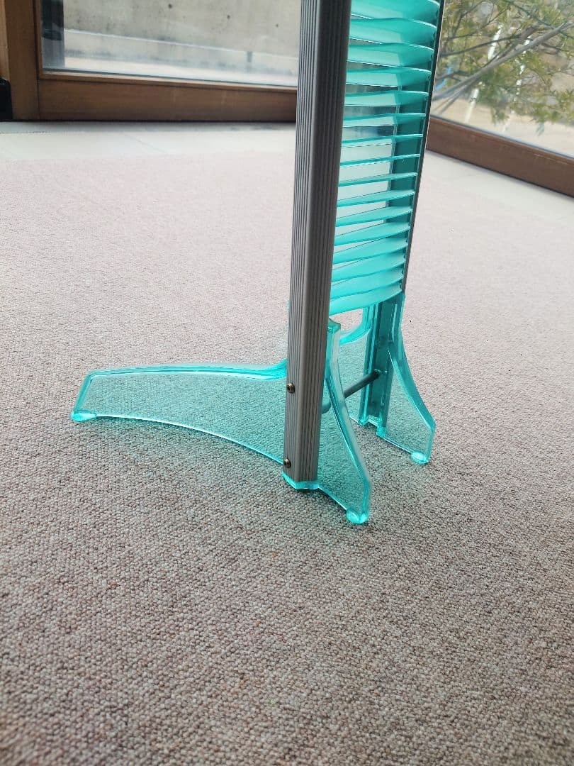 ポストモダン CD ラックタワー オブジェ グリーンが特徴的 購入時8万円程