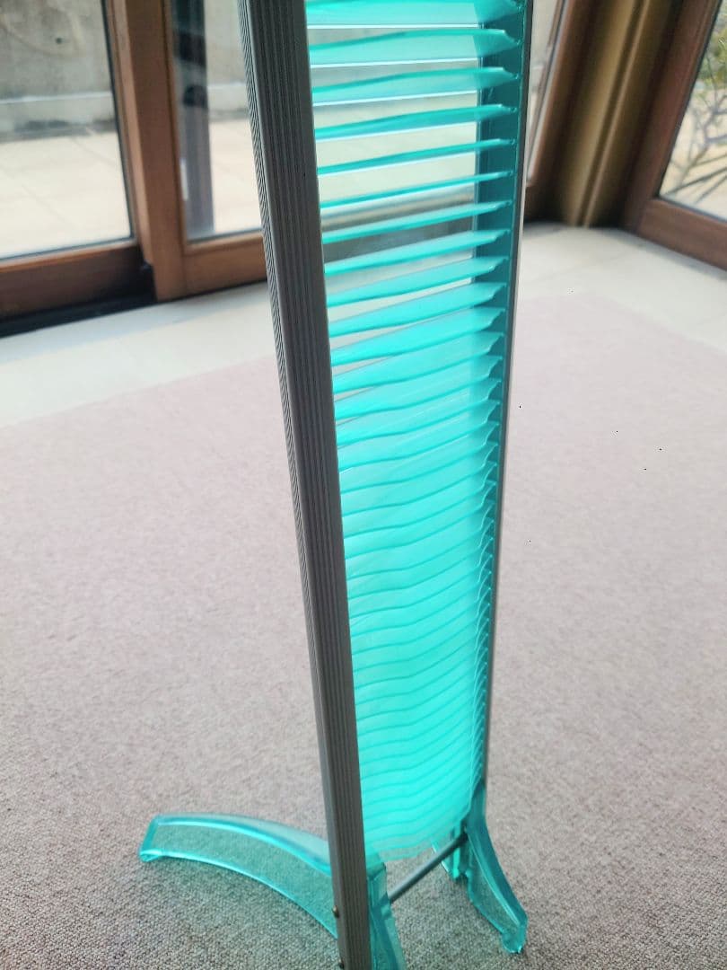 ポストモダン CD ラックタワー オブジェ グリーンが特徴的 購入時8万円程