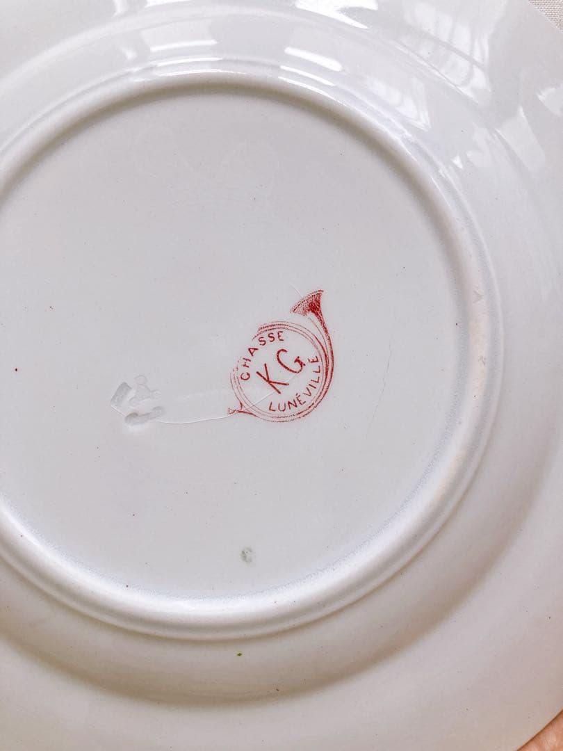 フランスアンティーク　LUNEVILLE chasseシリーズ ディナー皿①