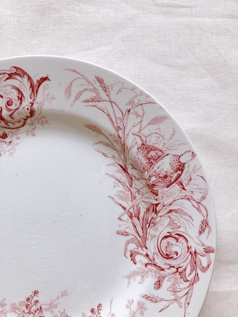 フランスアンティーク　LUNEVILLE chasseシリーズ ディナー皿①