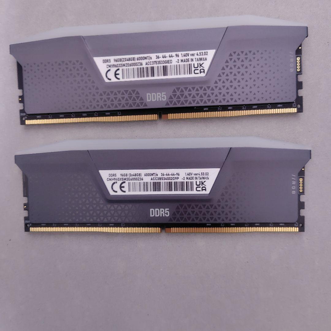 CORSAIR DDR-5 6000Mz 48G×2枚 LED付き