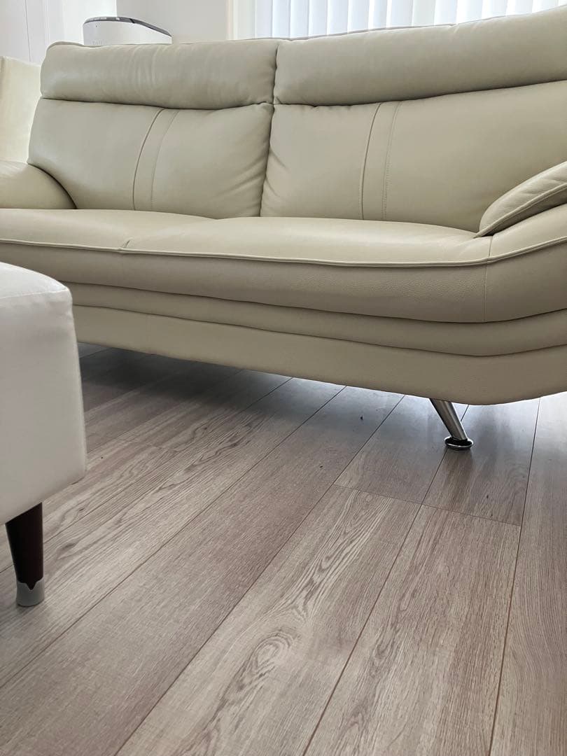 美品【本革】ソファー　3人掛け　大川家具　送料込