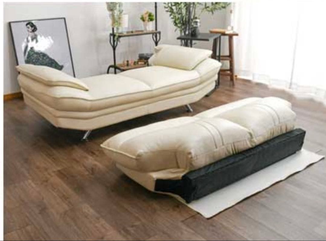 美品【本革】ソファー　3人掛け　大川家具　送料込