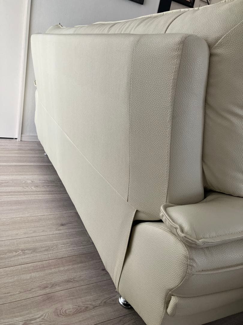 美品【本革】ソファー　3人掛け　大川家具　送料込