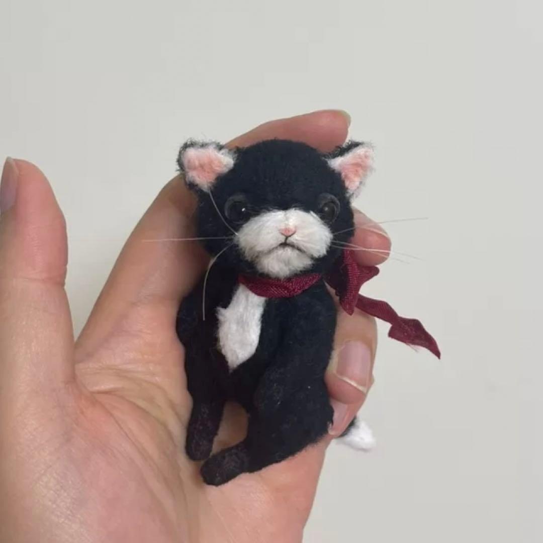 ネムネムねこちゃん ぬいぐるみ 猫 アーティストベア 海外作家様 ハンドメイド