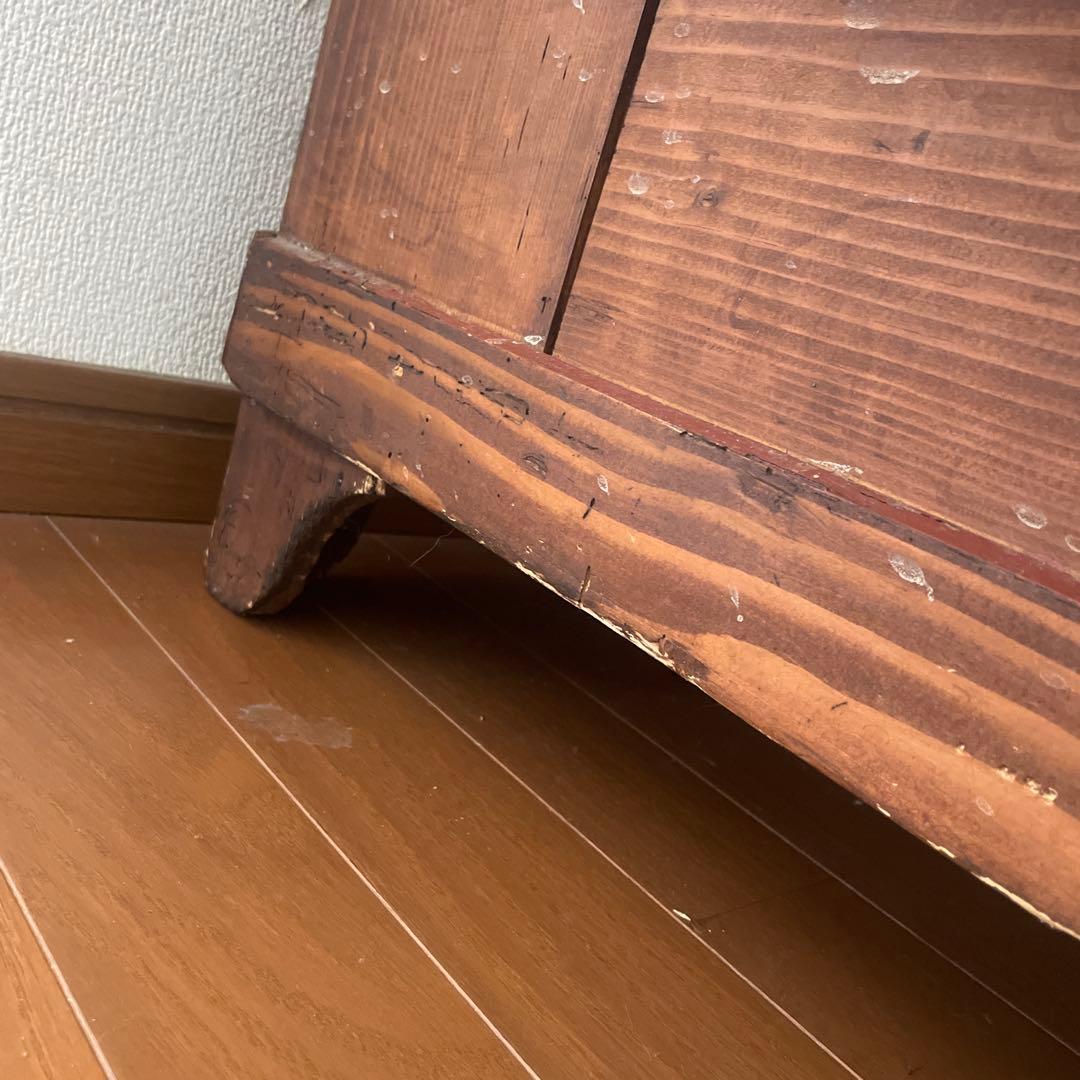 家具　花柄　ビンテージ　手描き　マーレライ　トールペイント