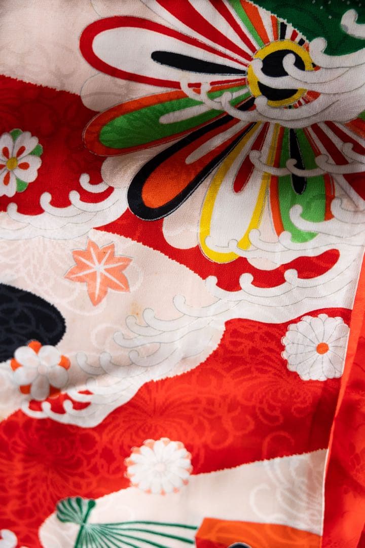 アンティーク着物　3歳七五三　子供着物