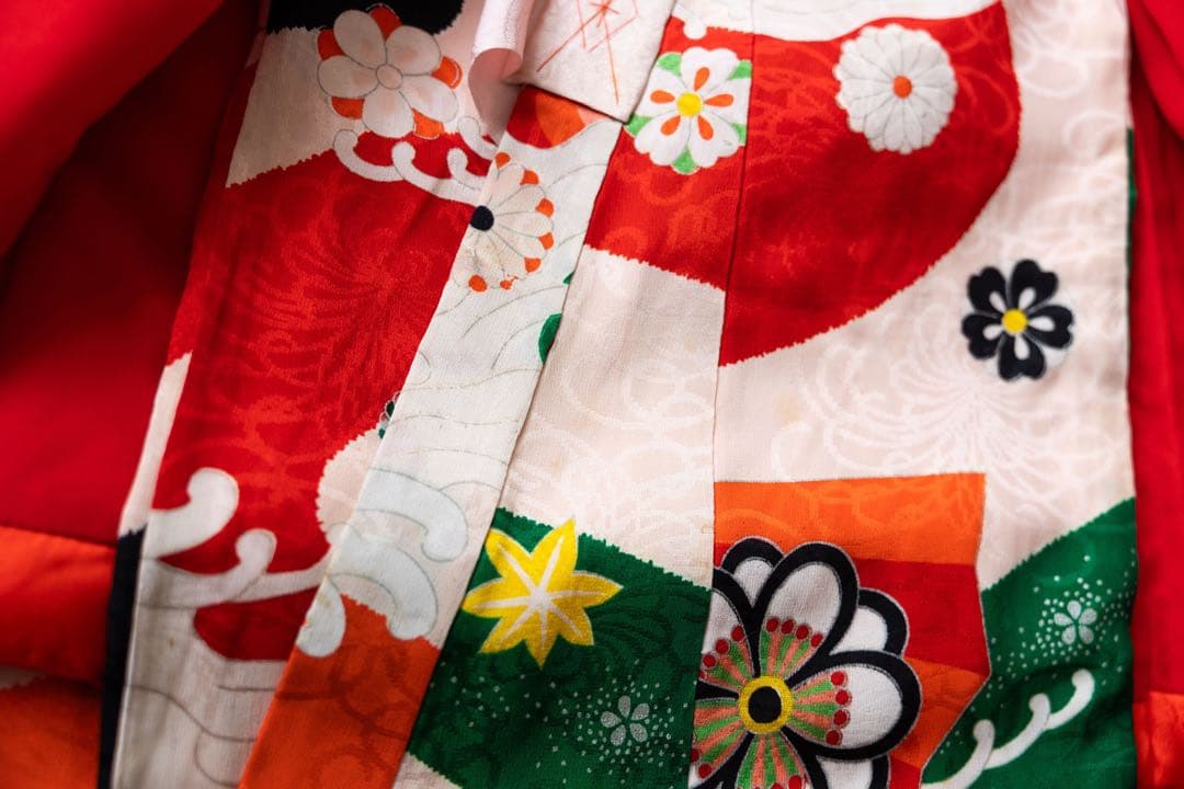 アンティーク着物　3歳七五三　子供着物