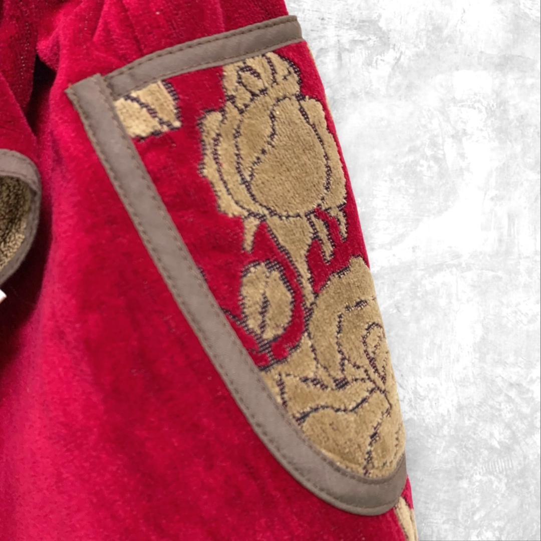 【未使用品】YOKOHAMA nana エプロン タオル生地 赤 茶 レディース