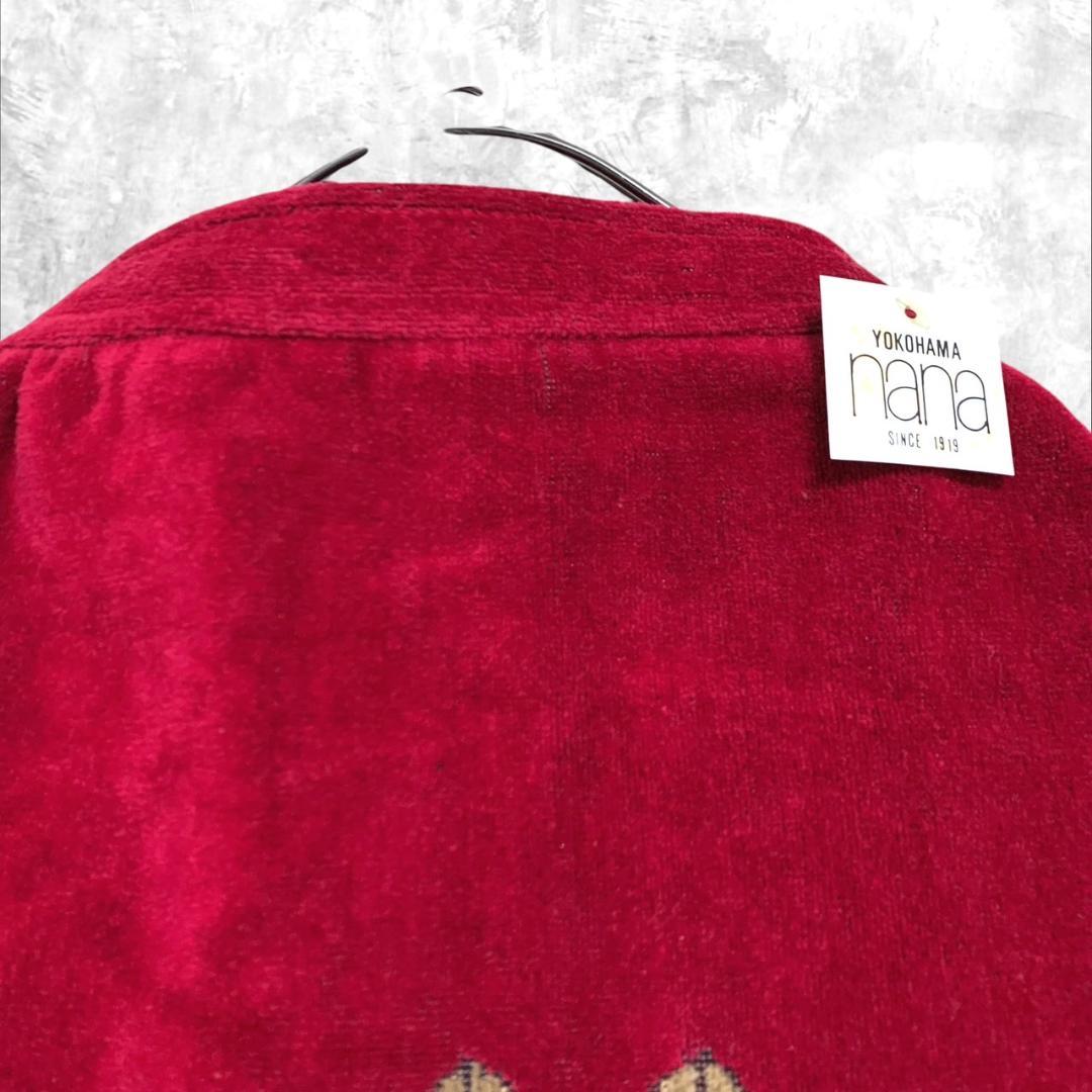 【未使用品】YOKOHAMA nana エプロン タオル生地 赤 茶 レディース