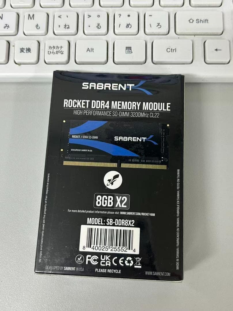 SABRENT 16GB DDR4 3200MHz ノートPCミニPC用新品