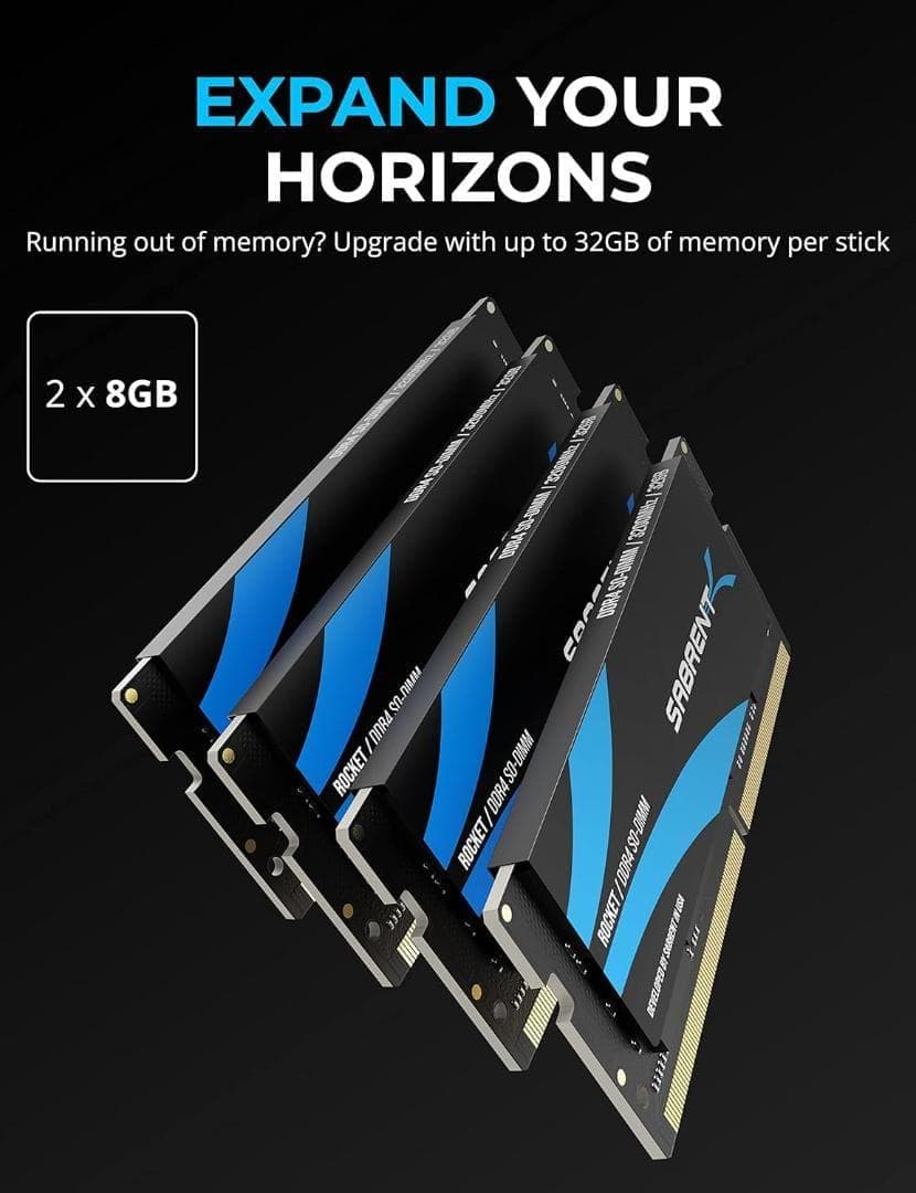 SABRENT 16GB DDR4 3200MHz ノートPCミニPC用新品