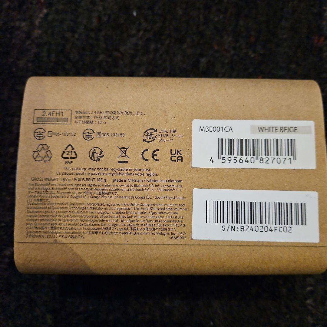 ヌームnwm MBE001 オープンイヤー型 完全ワイヤレス 耳スピーカー