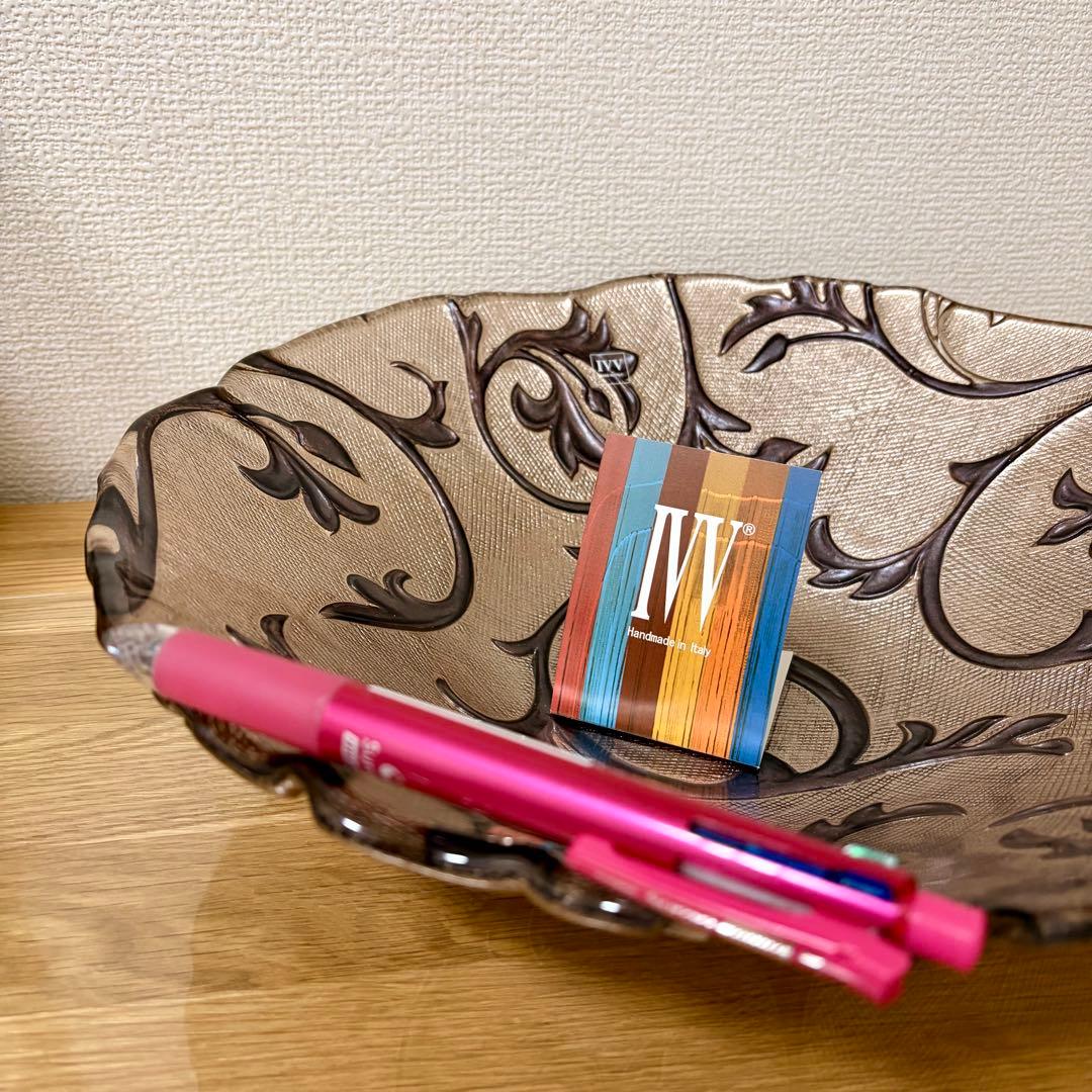 未使用★イタリア製　IVV ビザンツィオガラスボール　ハンドメイド　大ボール