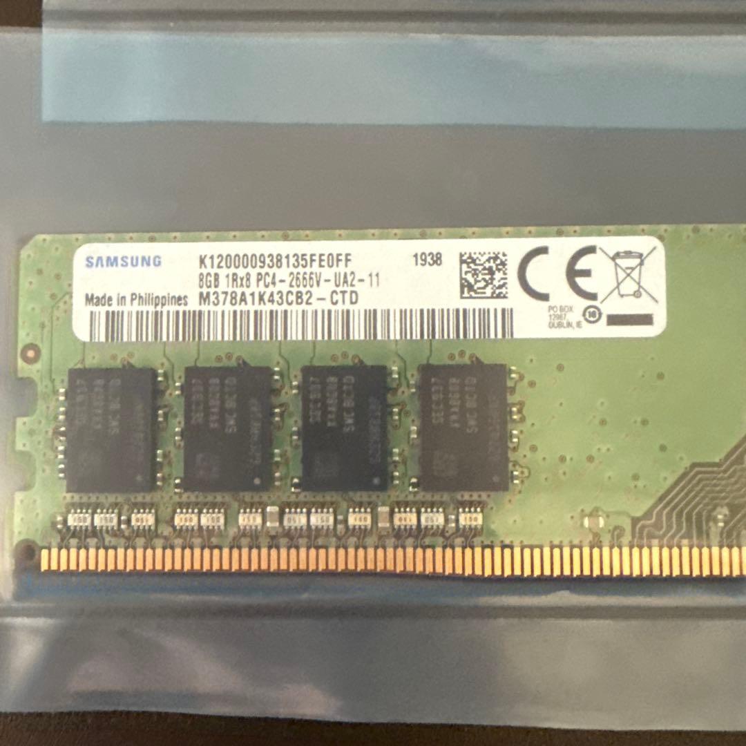 SAMSUNG DDR4-2666V デスクトップ用メモリ8GB 4枚⑥