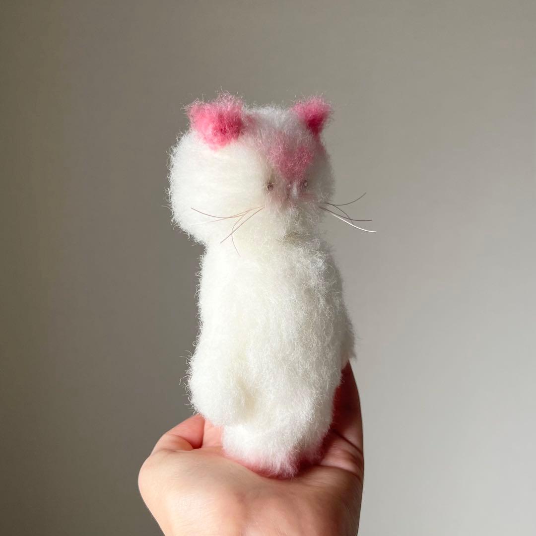 宇宙ネコ　ピンク　猫　ぬいぐるみ　作家　テディベア　アートドール　ハンドメイド