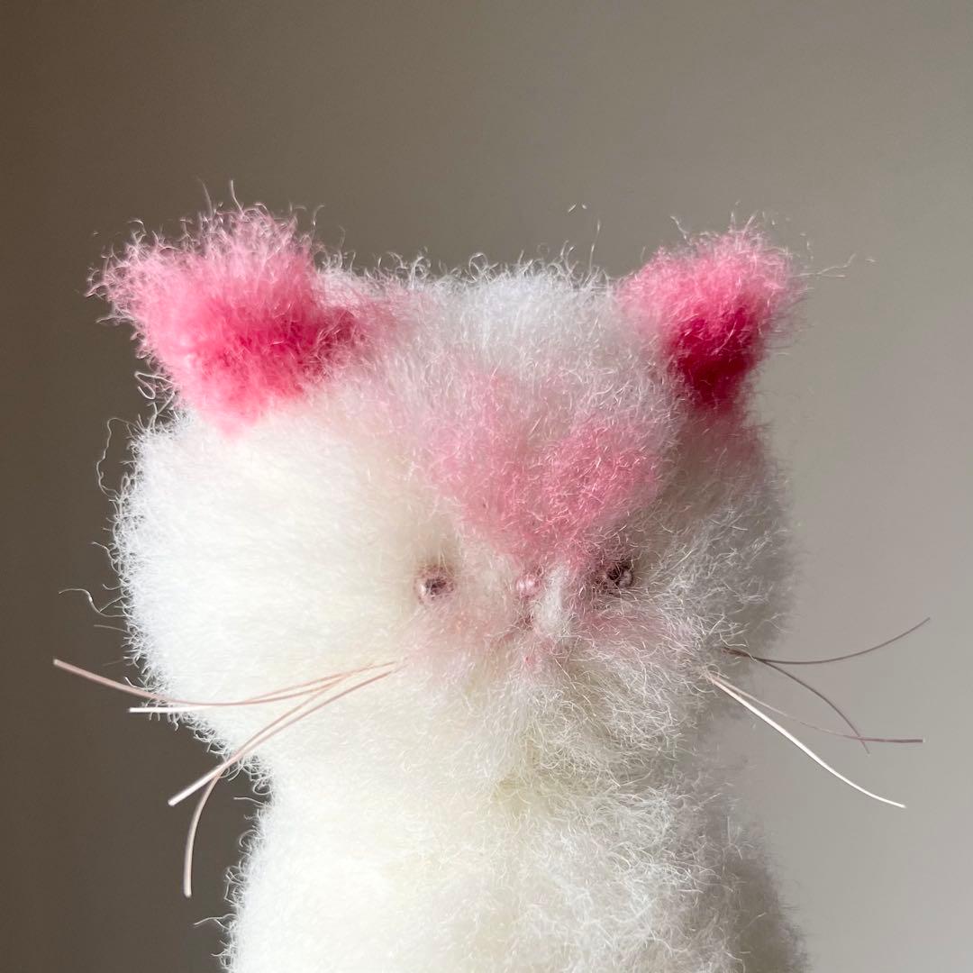 宇宙ネコ　ピンク　猫　ぬいぐるみ　作家　テディベア　アートドール　ハンドメイド