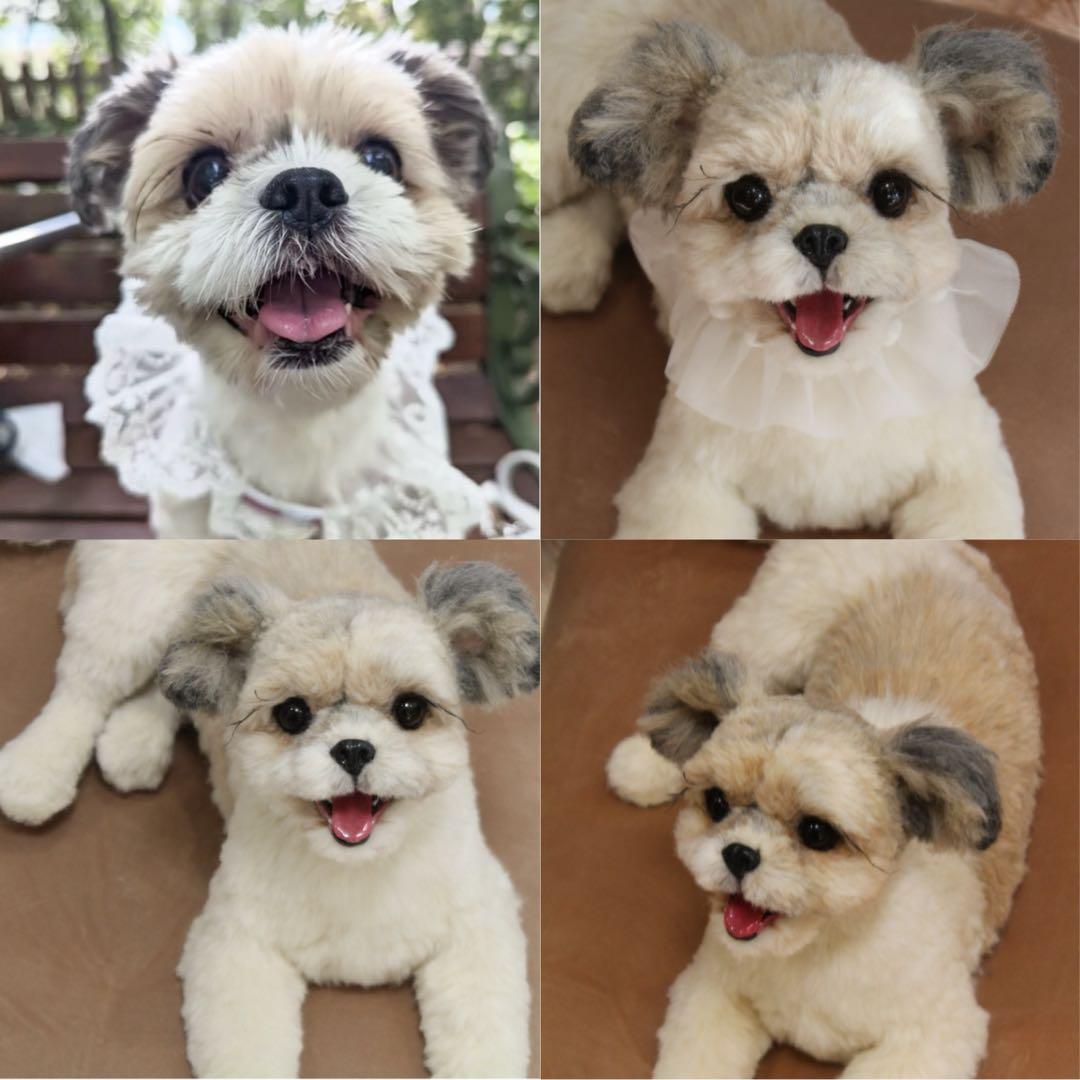 羊毛フェルト オーダー 犬 置物 ペット　愛犬さんのオーダー