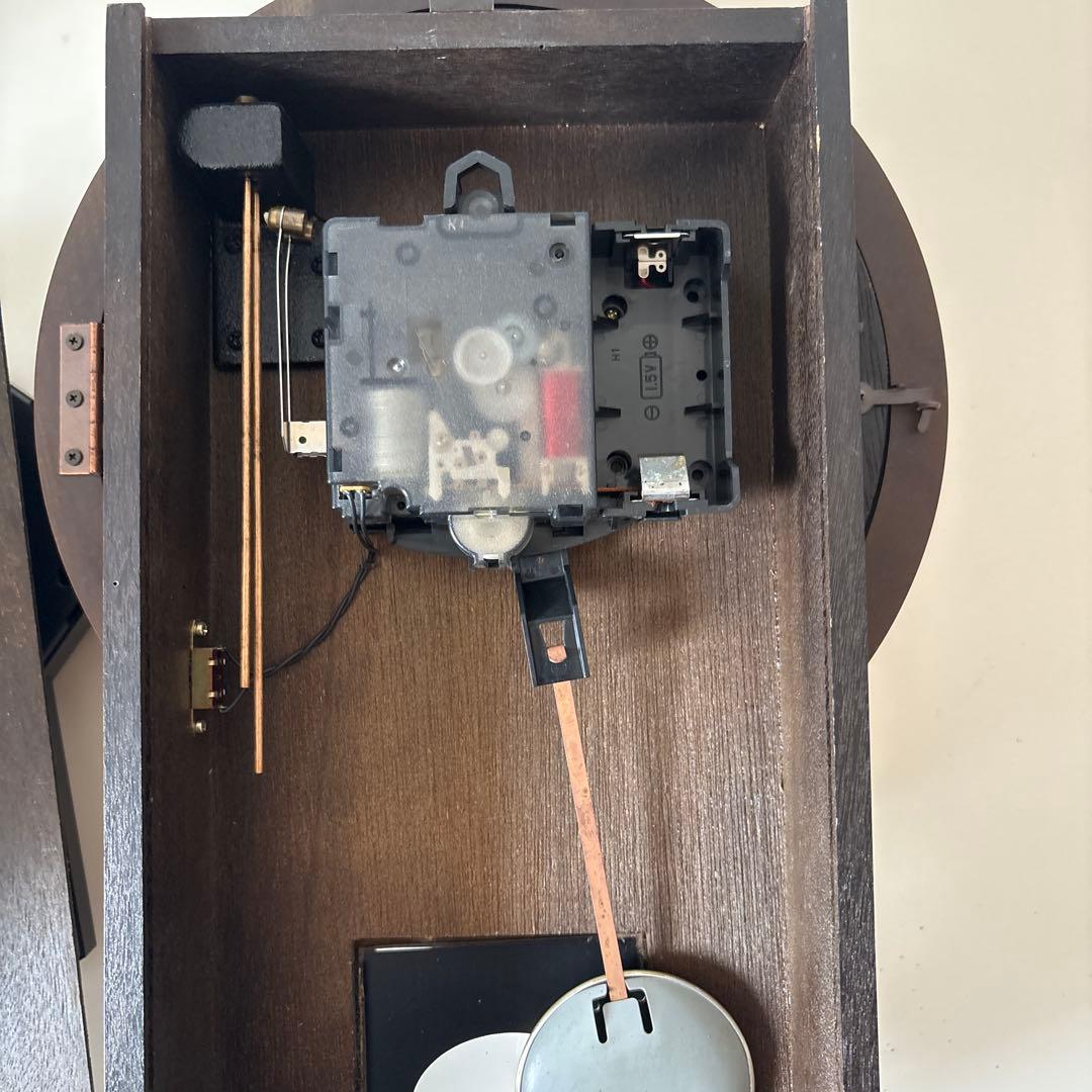 シチズンクオーツ　振り子式壁掛け時計 木製　ジャンク　レトロ