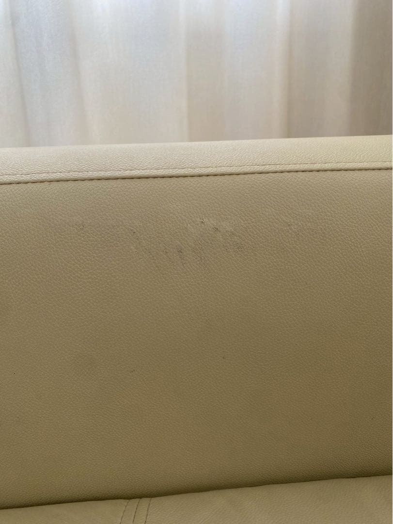 Ａ【分割発送・Ａ+Ｂ2点同時購入必須】オフホワイトL字 カウチソファ部分