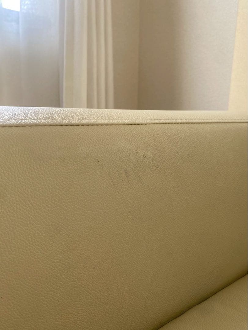 Ａ【分割発送・Ａ+Ｂ2点同時購入必須】オフホワイトL字 カウチソファ部分