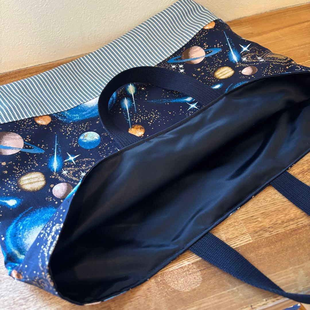 あっさん⭐︎様　入園入学3点セット　宇宙柄　撥水加工生地　ハンドメイド