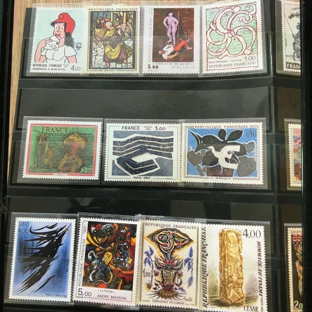フランス美術切手（第20回—第36回） 未使用
