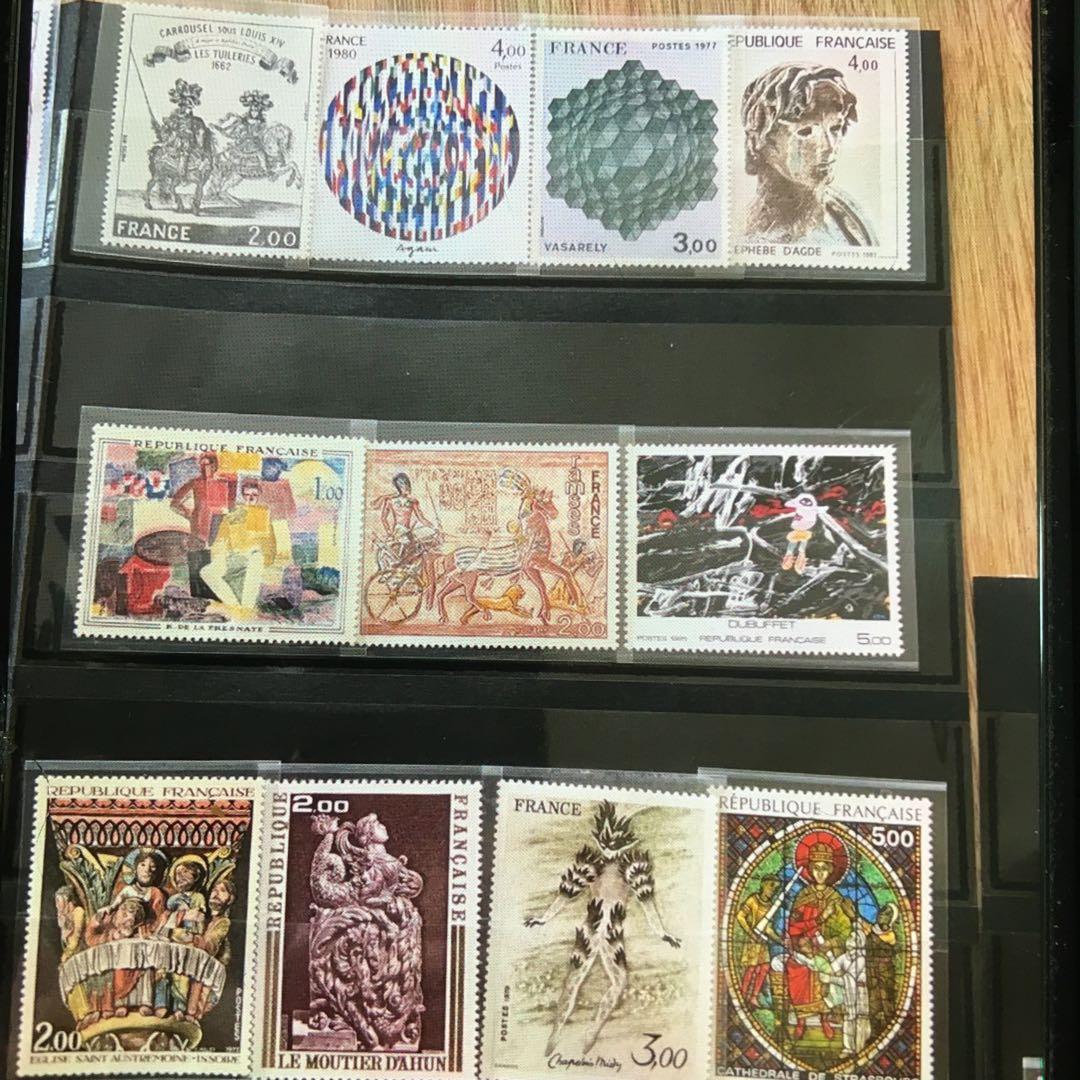 フランス美術切手（第20回—第36回） 未使用