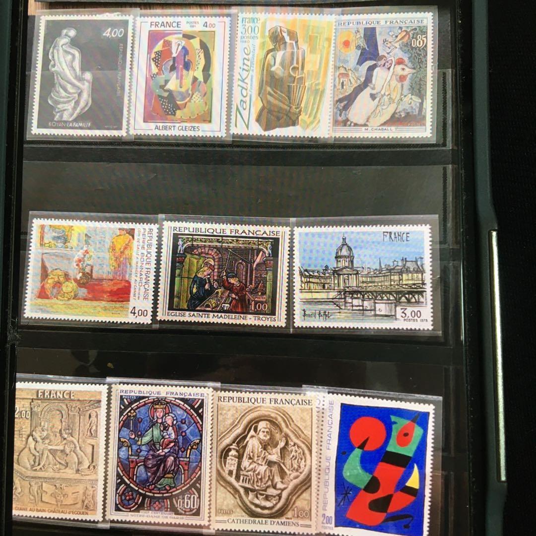 フランス美術切手（第20回—第36回） 未使用