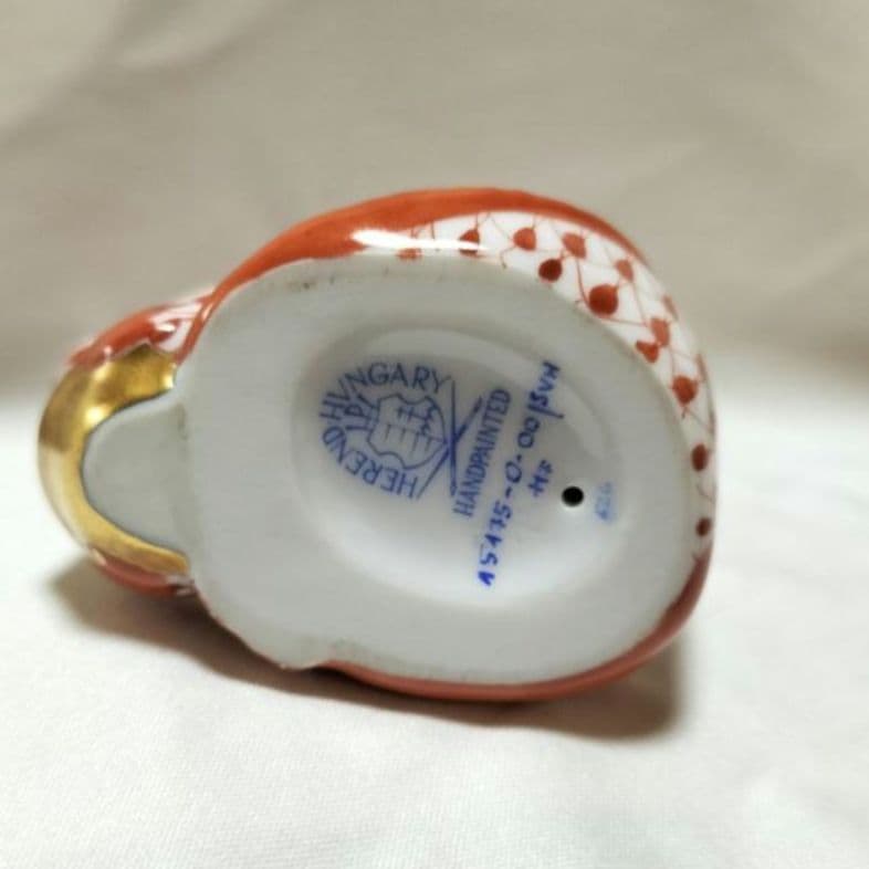 美品✨ヘレンド「ZODIAC 干支 ネズミ 鼠 オレンジ」 フィギュリン 置物