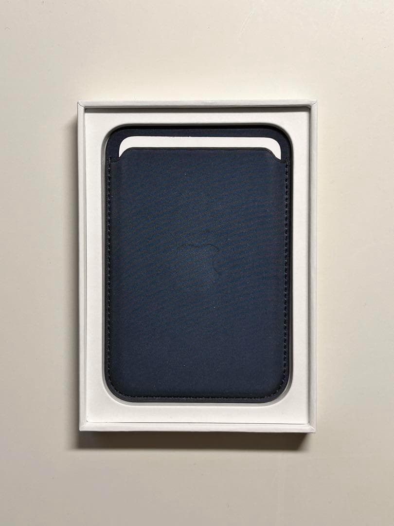 【新品】純正 MagSafe対応iPhoneファインウーブンウォレット・ブルー②