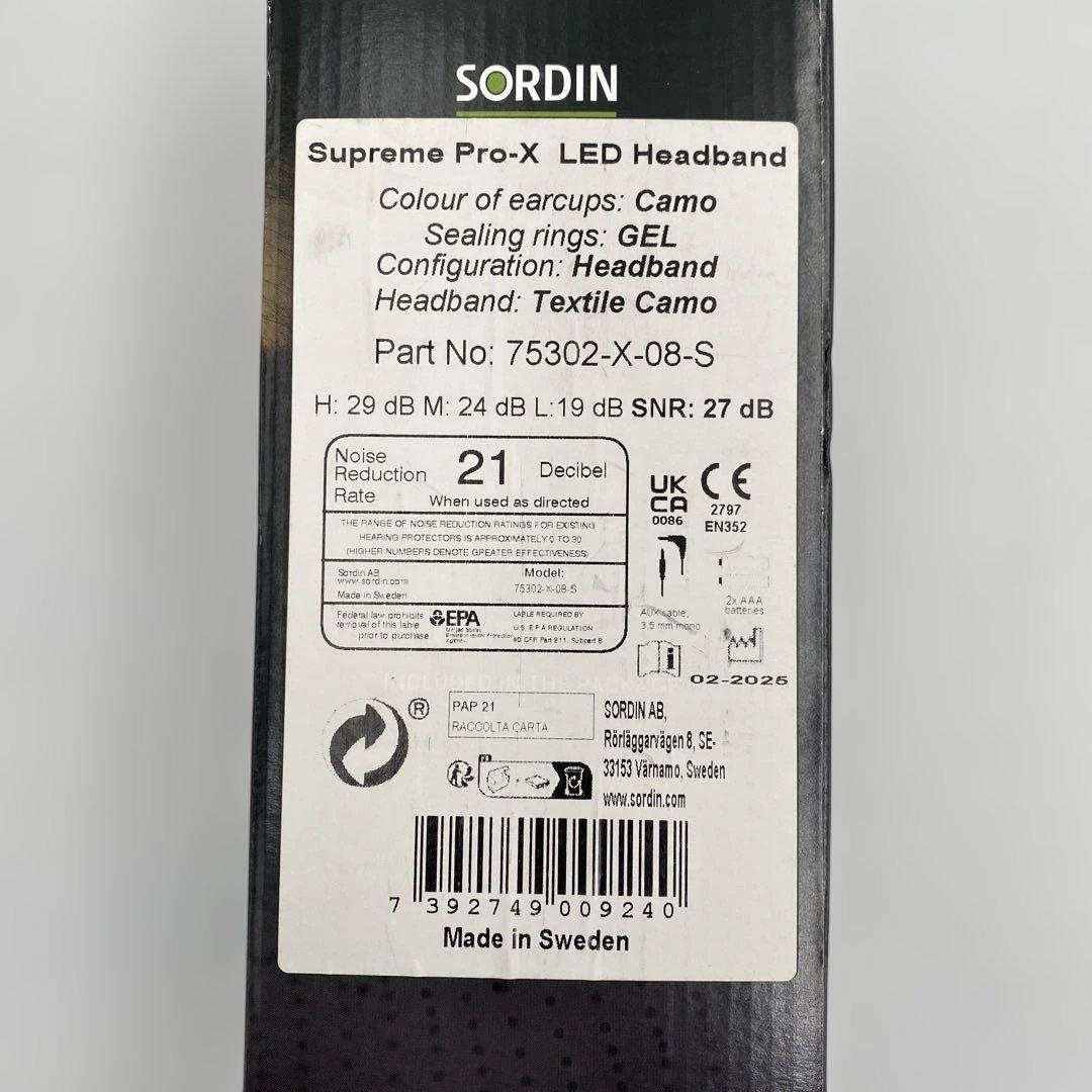 Sordin Supreme Pro-X LED 電子式イヤーマフ　S H59