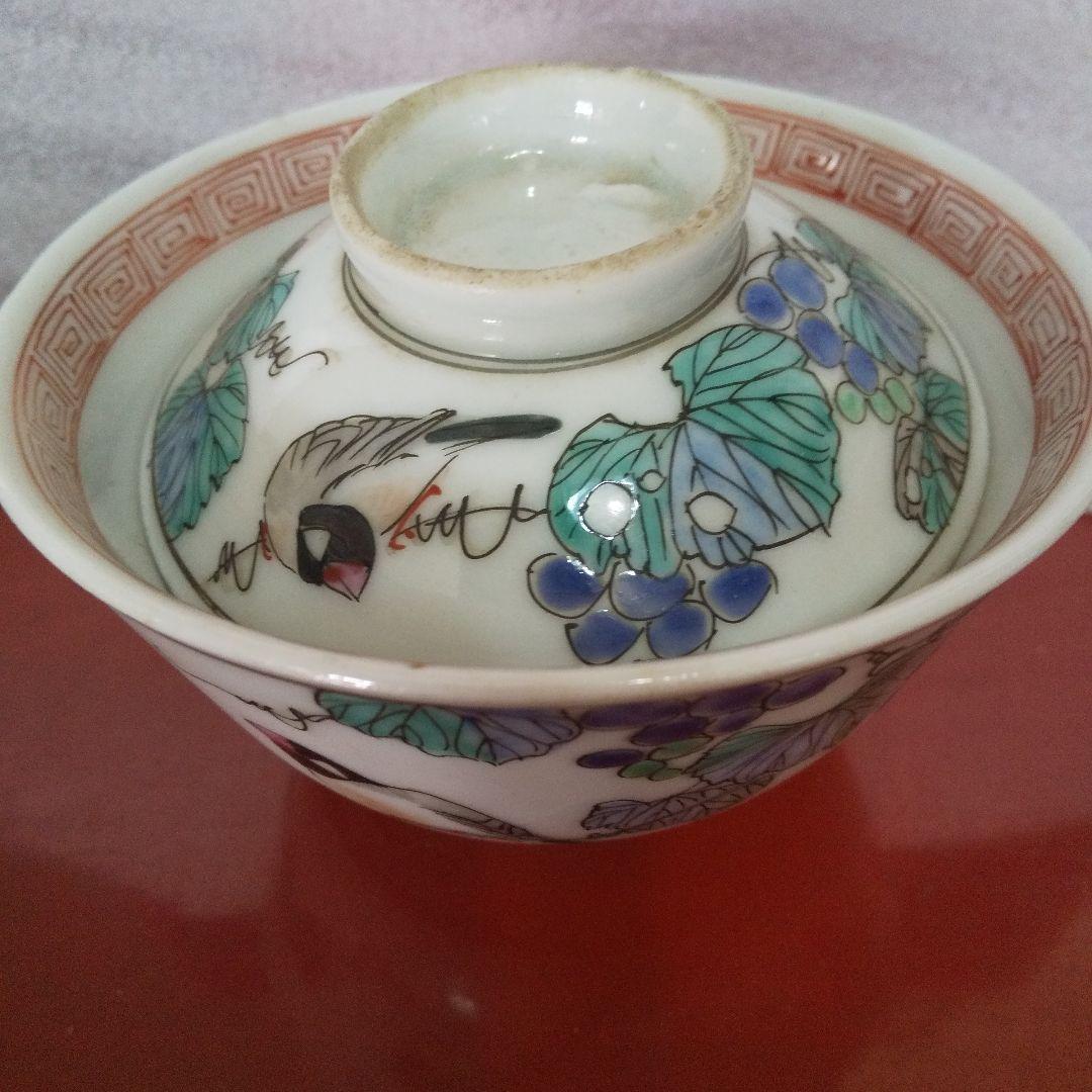 青柿右衛門　蓋付　極上骨董　向付　1780年　青手古伊万里