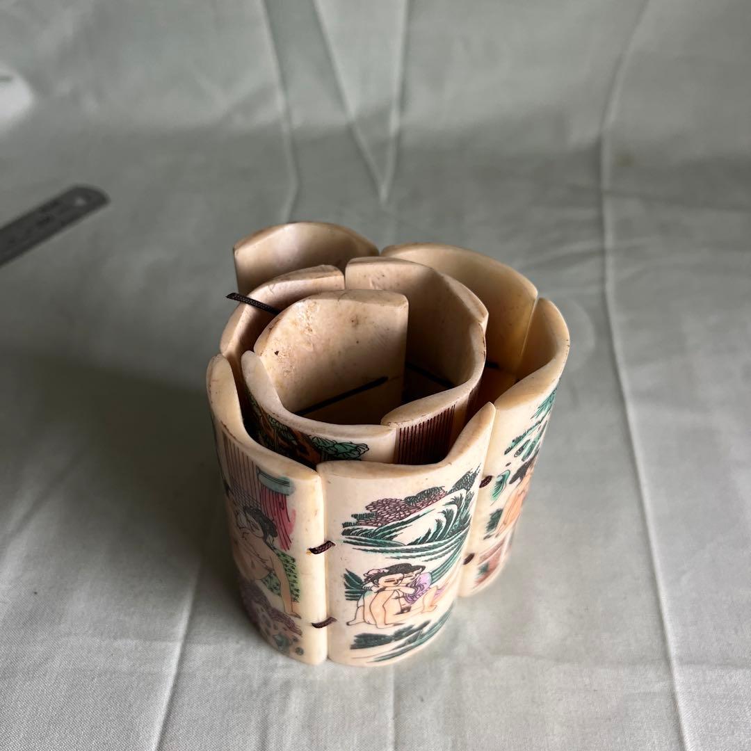 浮世絵春画セクシー セット　骨製彫刻