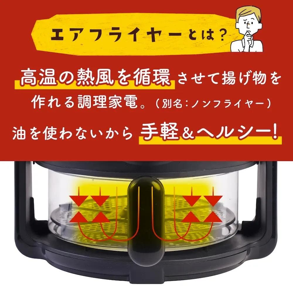 揚げ物も煮込みもできるエアフライヤー「フライ２バディ」 サンコー　THANKO