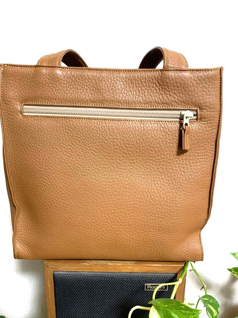 未使用　デンマーク刺繍　本革トートバッグ