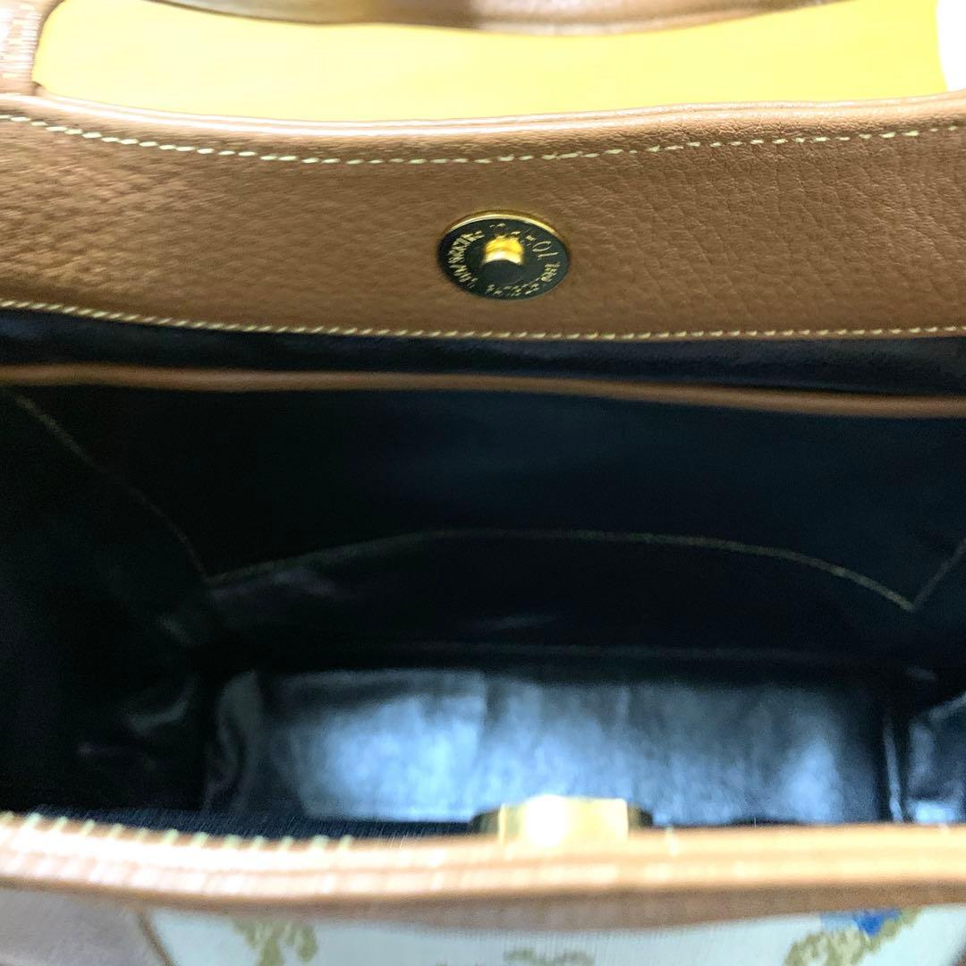 未使用　デンマーク刺繍　本革トートバッグ