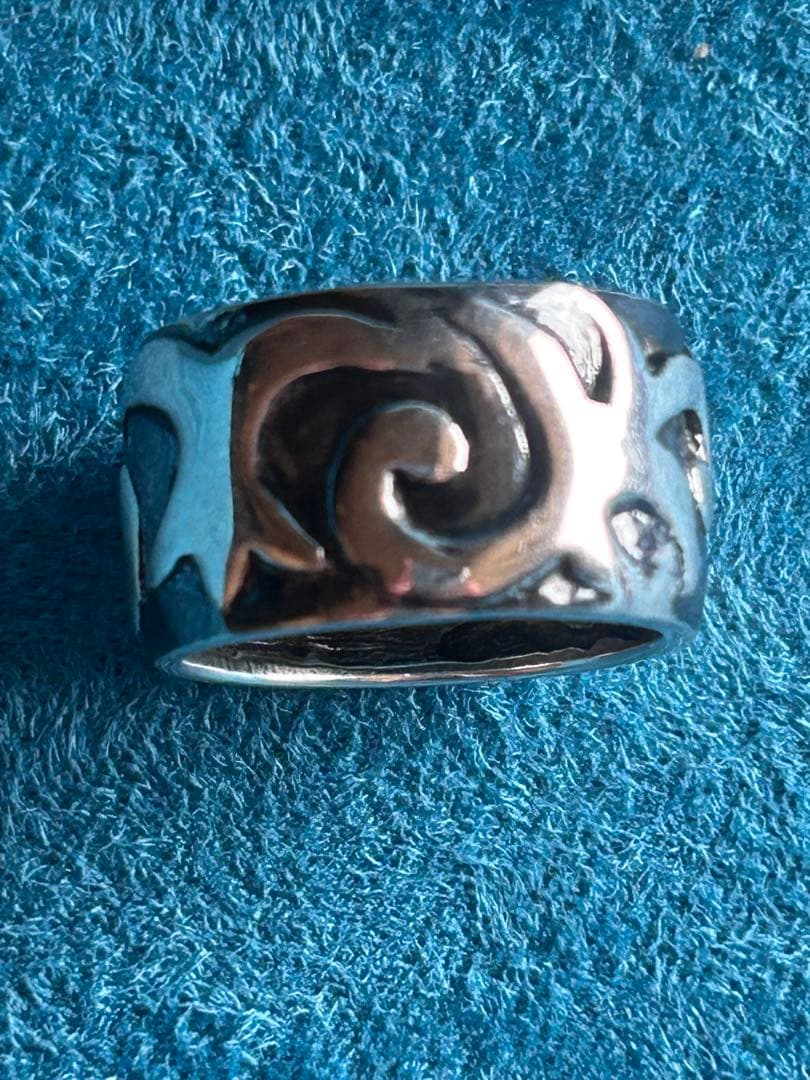 SILVER925 トライバル&アラベスク tattooモチーフ リング 19号