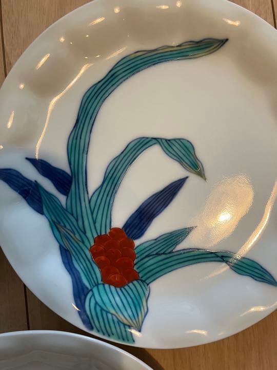 今右衛門　万年青柄　銘々皿5枚セット