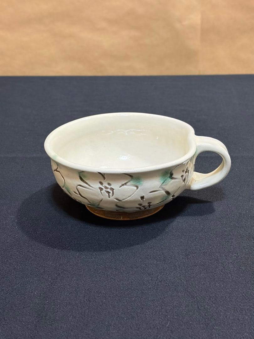 益子焼　スープカップ&ソーサー　作陶家　陶芸家　民藝品　#A
