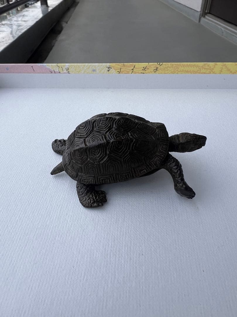 古銅自在亀置物 長約5.2-7.2CM