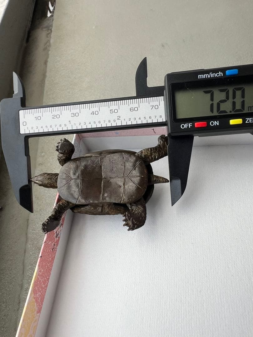 古銅自在亀置物 長約5.2-7.2CM
