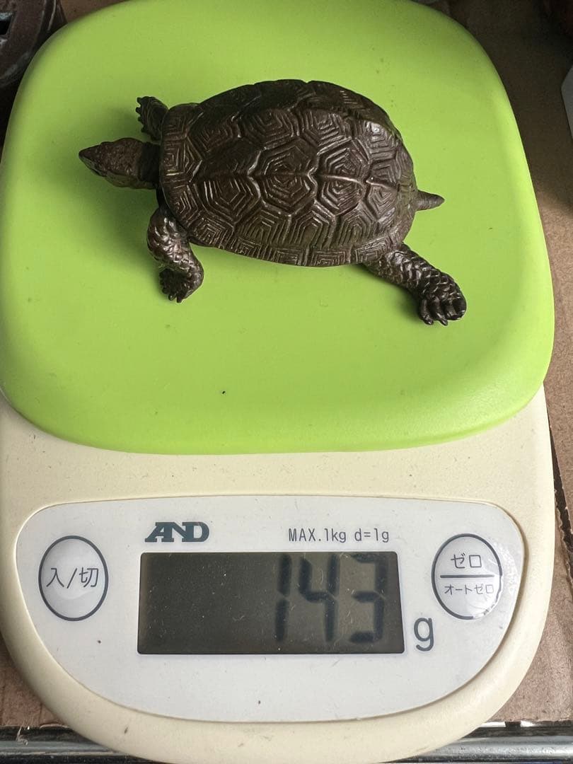 古銅自在亀置物 長約5.2-7.2CM