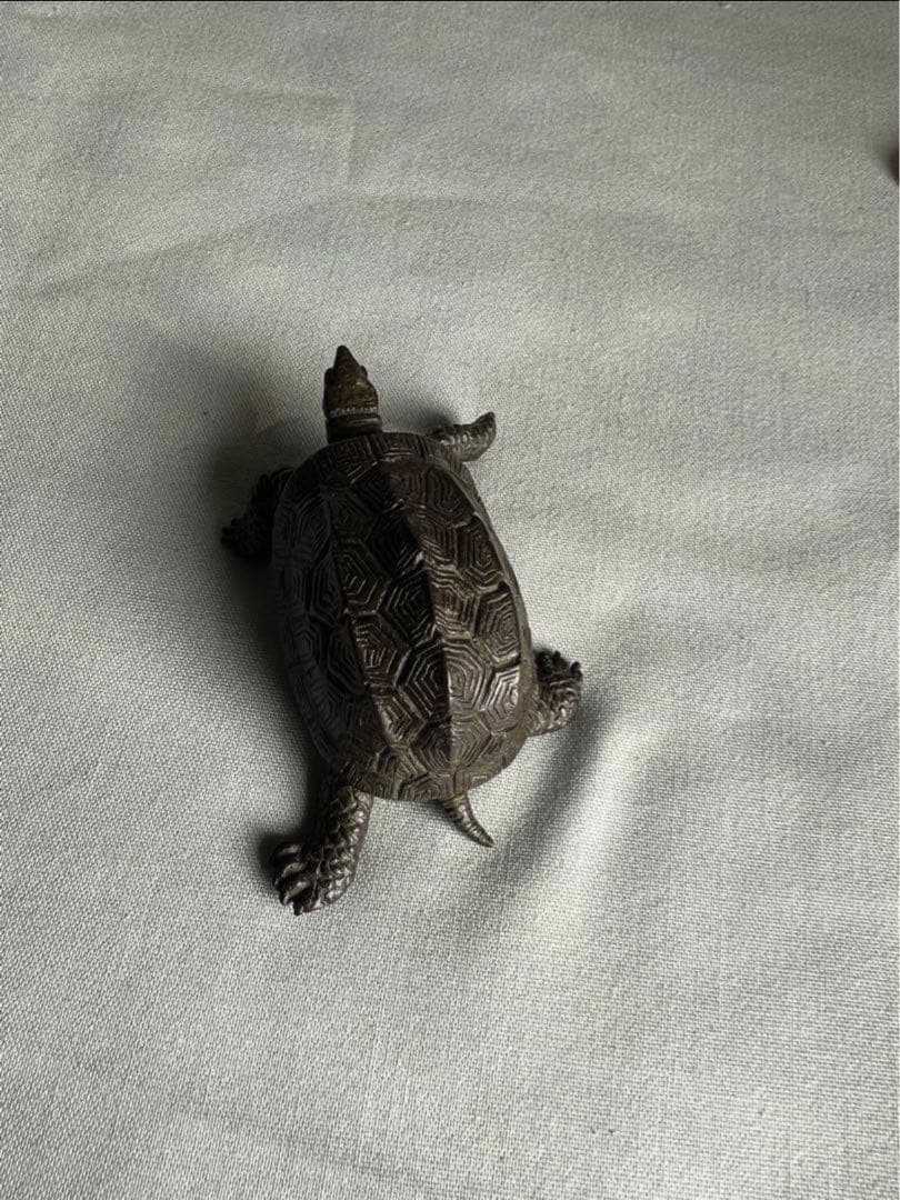 古銅自在亀置物 長約5.2-7.2CM