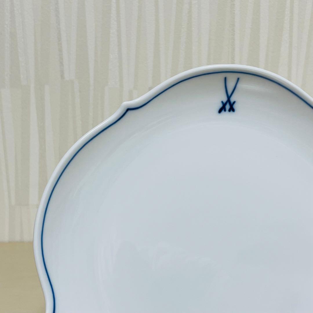 未使用 Meissen マイセン 双剣マーク プレート 皿 18.5cm