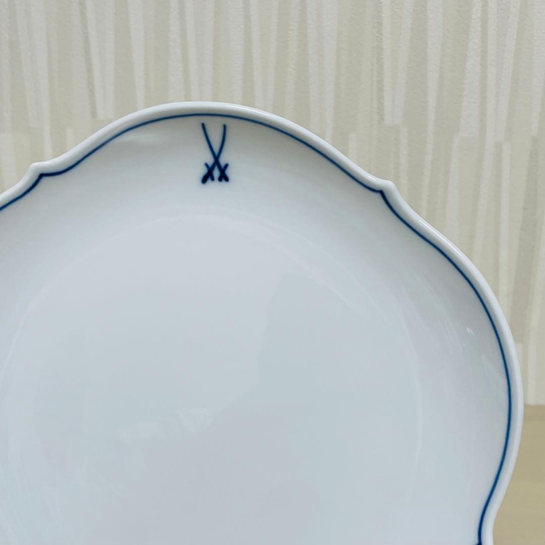 未使用 Meissen マイセン 双剣マーク プレート 皿 18.5cm
