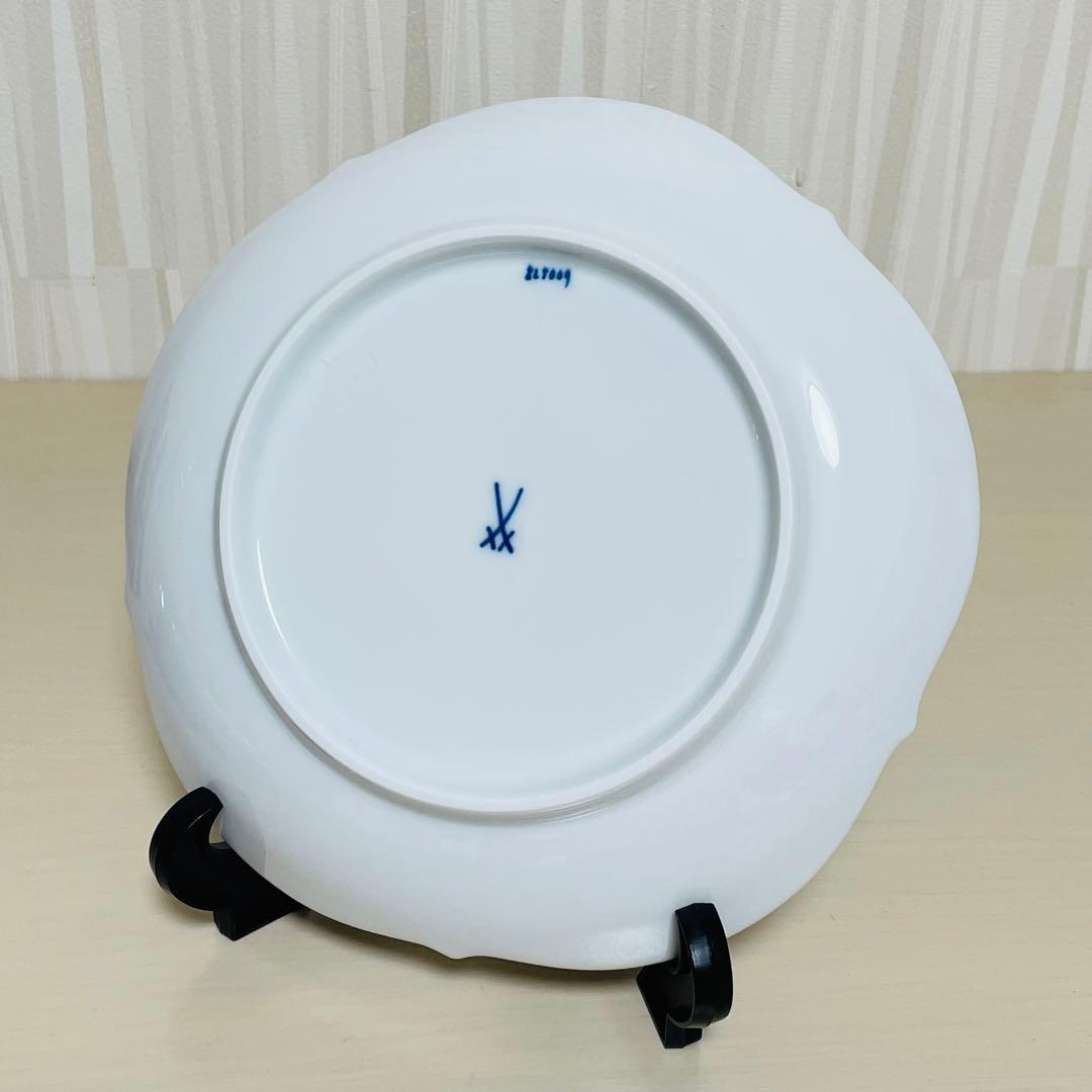 未使用 Meissen マイセン 双剣マーク プレート 皿 18.5cm
